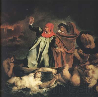 Eugene Delacroix Dante and Virgil in Hell (mk10) Spain oil painting art